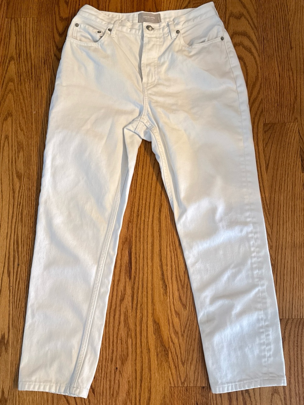 Everlane White Straight-Leg Jeans